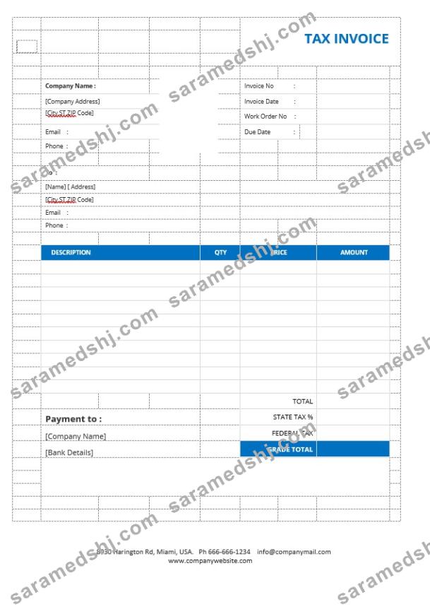 Basic Tax Invoice Template